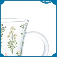 [Direrxa] Handle Tea Cup Drinking Glass Espresso Cup Glass Sturdy for Latte, Espresso, , Milk, Smoothie and Juice Multifunctional