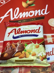 United Almond ยูไนเต็ดอัลมอนด์เคลือบช็อคโกแลต มีให้เลือก 8 รสชาติ 247.5 กรัม 46 เม็ด