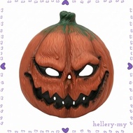 [HelleryMY] Scary Pumpkin Face Covering Creepy Full-Coverage Pumpkin Face Covering Textured for Cost