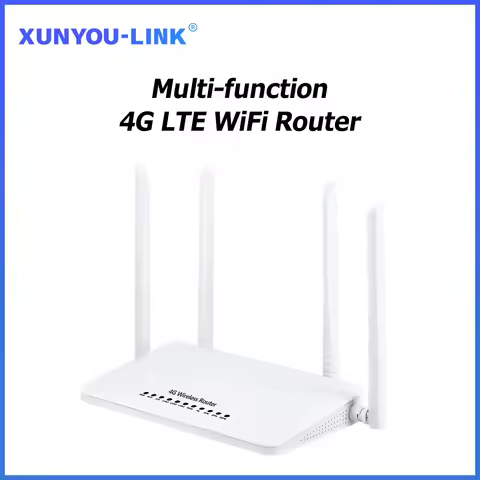 XUNYOU-LINK 4G LTE WiFi Router Four Antennas 300Mbps High Speed Wireless WiFi Modem Support 32 Devic