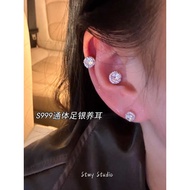 subang emas 916 anting anting perempuan subang earring earrings S999 Whole Body Sterling Silver Zirc