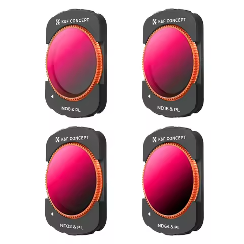 K&F Concept ND PL Filters Magnetic 2in1 ND8/PL+ND16/PL+ND32/PL+ND64/PL Filters 4-Pack Kit For DJI Os
