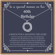 IEFLIFE Ladies Birthday Gift, Sterling Silver Chain Birthday Necklace, 40 Years Old 50 Years Old 60 