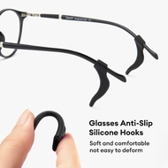 Cyxus Silicone Anti-slip Holder for Glasses Accessories Black/Pink/Purple 1 Pair Ear Hook Eyeglasses
