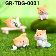 TDG1 - Cake topper figurine Cake animal dog doggie statue toy model architect diorama