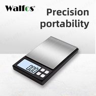 Walfos 1000g x 0.1g Portable Kitchen Scales Precise Electronic Digital Scale Mini Pocket Case Postal