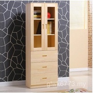 Cabinet File Cabinet Bookcase Solid Wood with Storage Simple Door Cabinet Children Storage Combinati