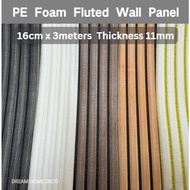 PE Foam - 16cm x 3m Panel Dinding Berjalur - Panel Dinding Buih Bergalur | PE Foam Striped Wall Pane
