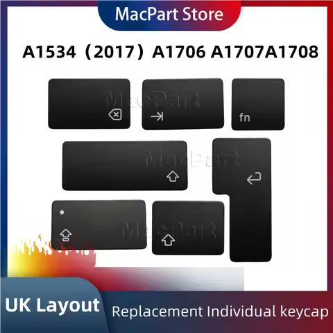 A1534(2017)A1706 A1707A1708 Keyboard keys keycap for Macbook Pro Caps lock Delete Fn Return Tab Shif