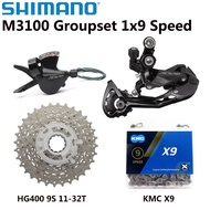 SHIMANO ALIVI M3100 9S Groupset 1x 9 Speed MTB Mountain Bike Groupset Sunshine Cassette M3100 Rear D