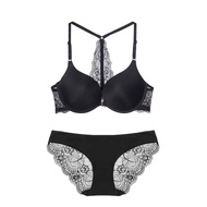 Bra Set (K-BS37) Size 32-38 CUP B,C,D Bra with Panty 1 set / underwire / FRONT HOOK