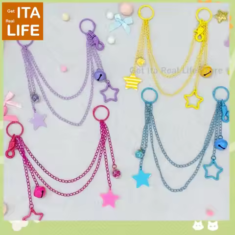 Italife Colored Decorative Chain Strap Ita Bag Charm Accessories Blue Star Bell Red Chain Hanging Ch