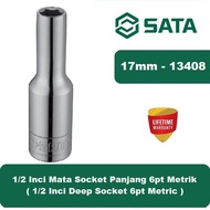 SATA Tools Deep Socket 17mm 6pt 1/ 2inch