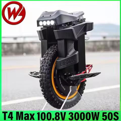 BEGODE T4 Max Electric Unicycle 100.8V 50S Battery 3000W Motor DS200 Bidirectional Damping 12inch Of