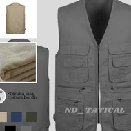 SALE Rompi Pria Wanita Bahan Orinal Baby Canvas Premium Bisa Costum Bordir Vest Cardinal Casual Kore