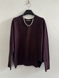 韓國 LA MINE DOR 針織衫(酒紅色)