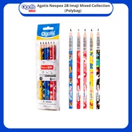 Asaba Stationery - Agatis Neopex pencil 2B Imaji Mixed Collection [Polybag 6 pcs] 2B school pencil/ 