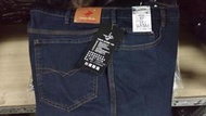牛仔褲大王 4035 台灣製造 加大牛仔褲 藍色素色略厚牛仔工作褲 彈性伸縮 42~50