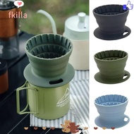 FKILLA Coffee Dripper, Collapsible Outdoor Camping Coffee Filters, Portable Reusable Silicone Home Coffee Funnel