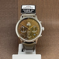 Orient RA-KV0304Y00C Quartz Contemporary Chronograph Brown Leather Japan Watch