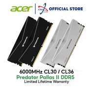 ACER PREDATOR PALLAS II DDR5 GAMING LONGDIMM / PC RAM ( 16GB*2 / 32GB*2 ) ( 6000MHZ CL30 / CL36 ) BL