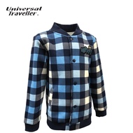 Universal Traveller [Kid] Checkered Prints Hoodie Fleece Jacket FJK9205