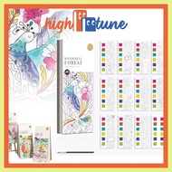 ∮ ├ ➻ Hightune Watercolor Painting Book Coloring Book for Kids Pressure-Relief