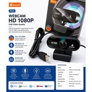 Kisonli Webcam HD 1080P USB Plug & Play with Built-in Microphone for Zoom Meeting, Google Meet, Lapt