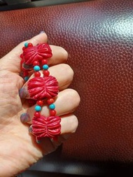 红珊瑚配蓝松手串