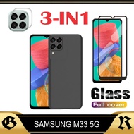 PROMO Case SAMSUNG M33 5G Premium Slim Matte Macaron Black List Casing SAMSUNG M33 5G 3IN1 Package