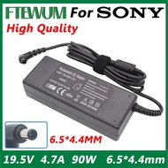 อะแด็ปเตอร์แล็ปท็อปไฟ AC 4.7A 19.5V 90W 6.5x4.4ที่ชาร์จเอ็มเอ็มสำหรับ Sony Vaio PCG-61511L VGP-AC19V20 VGP-AC19V29 VGP-AC19V32 VGP-AC19V31 33