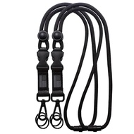 Black Heavy Duty Neck Lanyard Keychain Rope Necklace Keychains, Strong Lanyard For ID Card Badge Hol