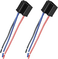2PCS H4 Headlight Wire Socket Connector, 3 Way Male/Female Headlight Power Plug with Wiring Harness,