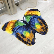 REIRQIE Latch Hook Rug Kits for Adults Kids Tapestry Kits Butterfly Rug Making Kits with Printed Can