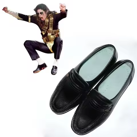 Deluxe Michael Jackson Billie Jean Cosplay Shoes Michael Jackson Performance Modern Dance Cosplay Sh