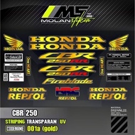 Transparent Uv Variation Striping Sticker Honda CBR 250 RR All New Cbr 250 RR Abs Cbr 250 RR Cbr 250