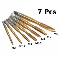 【Bestseller 】7pcs set M2-M6 Machine Screw Thread Taps Tapping Tools Metric Plug Tap Drill