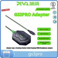 Piva gs3proAdapter type-c Docking Station Tablet Gaming PUBG Headphone adapter gs3 Converter Extensi