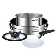 Tefal Ingenio Emotion Stainless Steel Frying Pan 6p Dishwasher Oven Safe No PFOA Silver