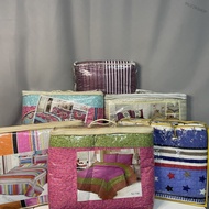 IRUZ2KSHOP 3pc Comforter  Cotton Cadar  Bedsheet 3 In 1 Set With Selimut  Tipis