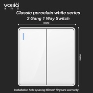 VOLLIA 3 Pin Plug Wall Socket Panel with USB 1/2/3/4 Gang 1/2 Way Electrical Modern Switch Off/on Light 13A Wall Outlet 20A Power Water Heater/air Conditioning Switches and Sockets Speed/Dimming Switch for Home Suiz on Off Lampu Switch Flagship Store