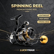 LUCKY MAN Metal Spool Spinning Reel, Outdoor Sea Fishing Equipment Spinning Reel Spool Metal Aluminu