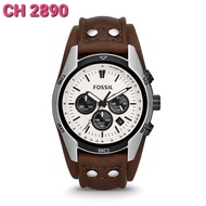 Fossil Coachman CH2891 Chronograph Leather Strap Brown Elegan