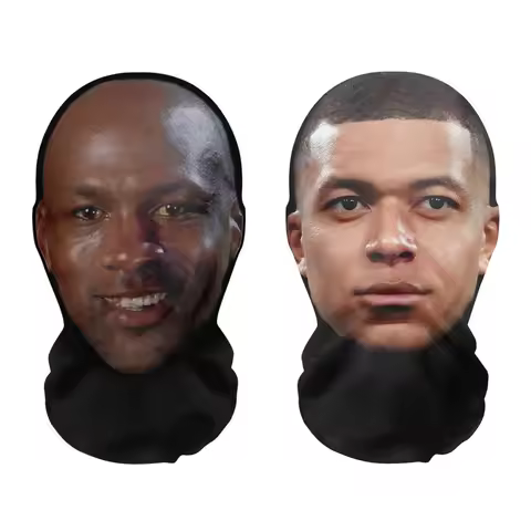 3D Seamless Mask Realistic Face Masks Summer Sunshade Mask Head Scarf Cosplay Role Balaclava Headgea