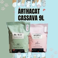 ARTHACAT Premium Cassava Cat Litter 9L, Cassava Cat Litter, Fast Clump, Anti-Odor, Low Dust