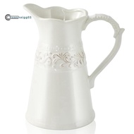 .Pitcher Vase Farmhouse Vase Pitcher Vases for Flowers Flower Vase Pitcher White Pitcher Vases for F