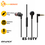 Awei ES-10TY Super Bass Noise 3.5mm Headset Isolation In-Ear Earphone