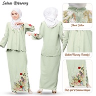 BAJU KURUNG Sulam baju kurung muslimah baju Raya Nikah Baju Tunang Bridesmaid perempuan kebaya Luxe