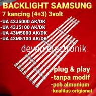 BACKLIGHT SAMSUNG UA43J5100 UA43J5000 UA43M5100 UA43J5100AK UA 43J5100AK 7 BUTTONS 3 BL LED 43VOLT