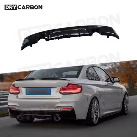 Car Rear Bumper Lip Spoiler Diffuser for BMW 2 Series F22 M Sport 2014-2017 Rear Diffuser Gloss Blac